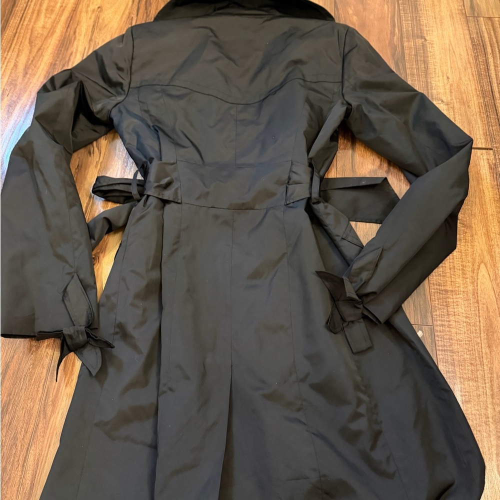 Cole Haan Chic Black Women's Trench Coat - Picture 2 of 6